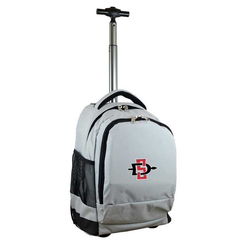 CLSGL780-GY: NCAA San Diego State Aztecs Wheeled Premium Backpack